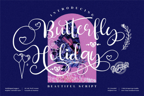 Butterfly Holiday Font for Elegant Branding