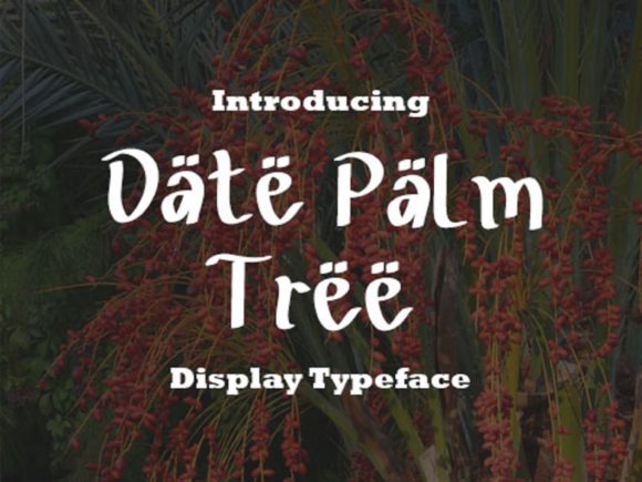 Date Palm Tree: A Whimsical Script Font for Web Design