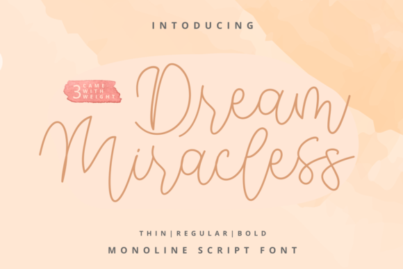 Dream Miracless: A Delicate Script Font for Editorial Elegance