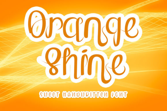 Orange Shine: A Refined Script Font for Modern Web Design