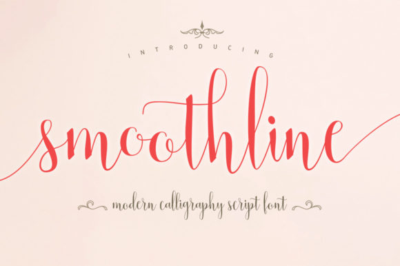 Smoothline: A Romantic Script Font for Crafters