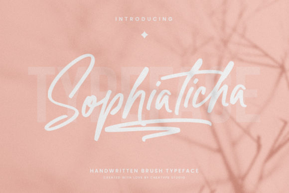 Sophiaticha: A Relaxed Brushed Script Font for Modern Brands
