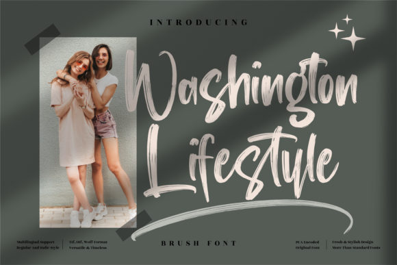Washington Lifestyle: A Whimsical Script Font for Editorial Design
