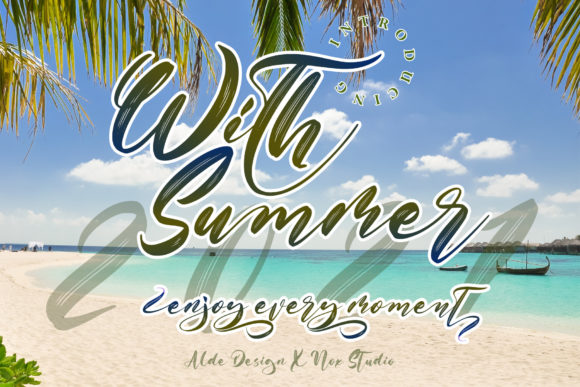 With Summer Script Font for Crafters